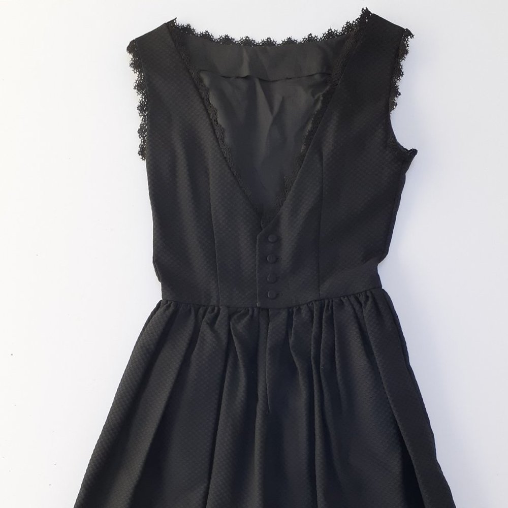 VINTAGE LANZ 60' BLACK DRESS
